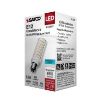 6.5W/LED/E12/CL/850/120V - S12347
