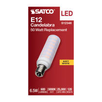 6.5W/LED/E12/FR/830/120V - S12348