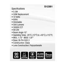 5.5MR16/GB/930/SP15/12V - S12361