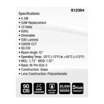 5.5MR16/GB/950/SP15/12V - S12364