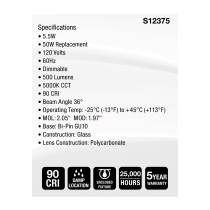 5.5MR16/GB/950/FL36/GU10/120V - S12375