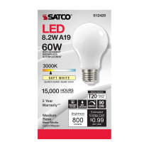 8.2A19/SW/LED/E26/930/120V - S12420
