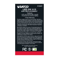 6A19/SLV/LED/E26/927/120V - S12421