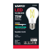 10.5A19/CL/LED/E26/940/120V - S12424