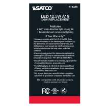 12.5A19/CL/LED/E26/927/120V - S12429