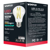 12.5A19/CL/LED/E26/940/120V - S12431