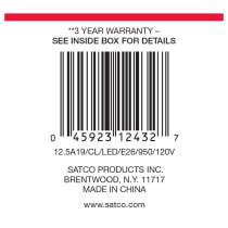 12.5A19/CL/LED/E26/950/120V - S12432