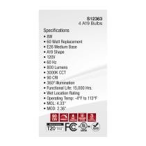 8A19/CL/LED/E26/930/4PK/120V - S12463