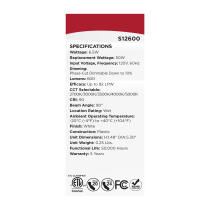 6WLED/DLR/4/5CCT/E/RND/WH - S12600