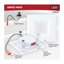 6WLED/DLR/4/5CCT/E/SQ/WH - S12601