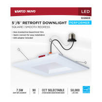 8WLED/DLR/5-6/5CCT/E/SQ/WH - S12603