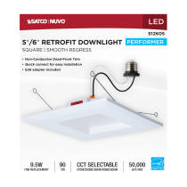 10WLED/DLR/5-6/5CCT/E/SQ/WH - S12605