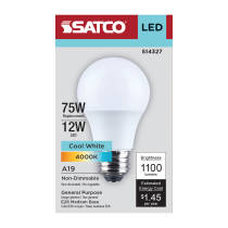 12A19L/840/E26/P/ND/1PK - S14327