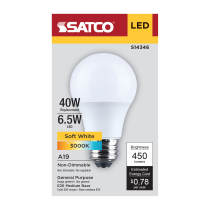 6.5A19L/930/E26/P/ND/1PK - S14346