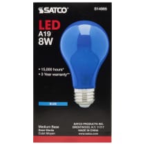 8A19/BLUE/LED/E26/120V - S14985