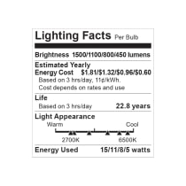 15SA19L/9CCT6/E26/P/D/1PK - S15227