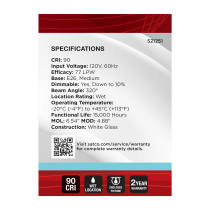 4.5G40/WH/LED/E26/940/120V - S21251