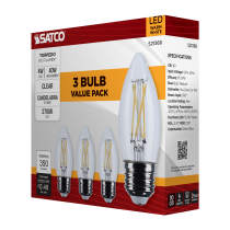 4B11/LED/927/CL/120V/E26/3PK - S21368