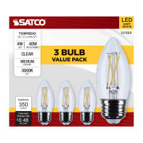 4B11/LED/930/CL/120V/E26/3PK - S21369