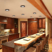 10.5W/LED/5.5"FLUSH/30K/RD/BK - S21526