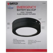 BATTERY BACK UP 7" RD/BLK - S21533