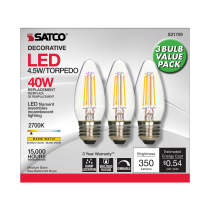 4.5W ETC/LED/27K/CL/120V/3PK - S21709