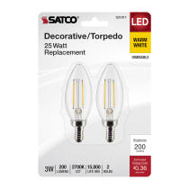 3B11/LED/927/CL/120V/E12/2CD - S21817