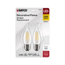 5.5CA10/LED/927/CL/120V/E26/2C - S21852