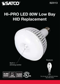 80W/LED/HID-HB/5K/120-277V - S23113