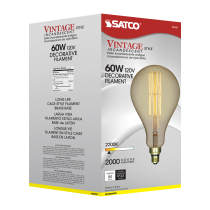 60PS52/AMBER/E26/VINTAGE/120V - S2433