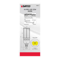 22W/LED/HID/5000K/277-347V/E26 - S28711