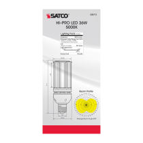 36W/LED/HID/5000K/277-347V/E26 - S28712