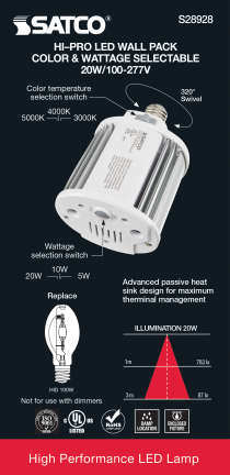 20W/LED/WP/CCT/E26/100-277V - S28928