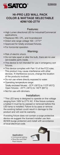40W/LED/WP/CCT/EX39/100-277V - S28930