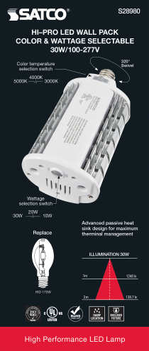 30W/LEDWP/CCT/E26/100-277V - S28980