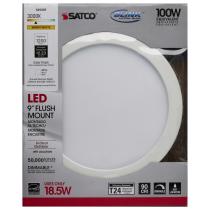 18.5W/LED/9"FLUSH/30K/RD/WH - S29339