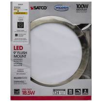 18.5W/LED/9"FLUSH/30K/RD/BN - S29379