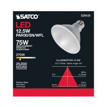 12.5PAR30/SN/LED/60'/927/120V - S29420