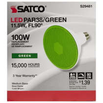 11.5PAR38/LED/90'/GREEN - S29481