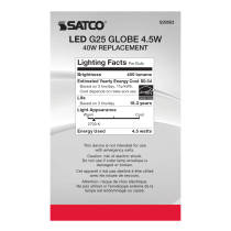 4.5G25/CL/LED/E26/27K/120V - S29563