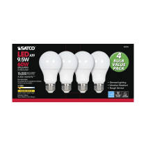 9.5A19/LED/27K/ND/120V/4PK - S29596