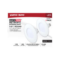 12WLED/5-6''TRIM/5CCT/120V/2PK - S29599