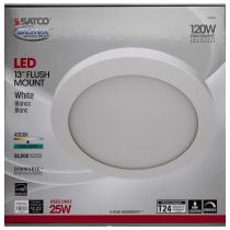 25W/LED/13"FLUSH/40K/RD/WH - S29691