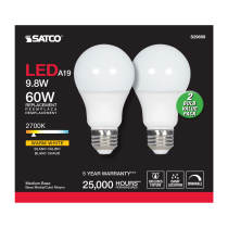 9.8A19/LED/2700K/800L/2PK - S29699