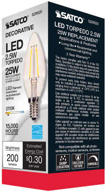 2.5W CTC/LED/27K/CL/120V - S29920