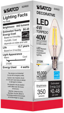 4W CTC/LED/27K/CL/120V - S29922