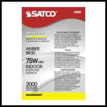 75W BR30 STD AMBER - S3239