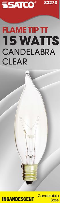 15W TT CAND CLR - S3273