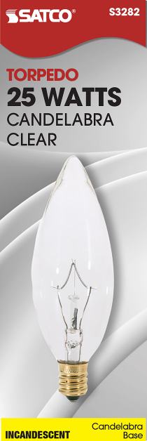 25W TORP CAND CLR - S3282