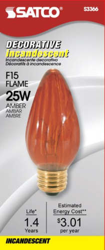 25W F15 STD AMBER - S3366